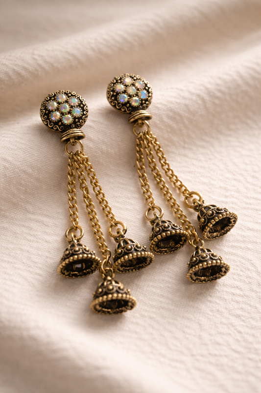 Antique Jhumka Tassel Earrings